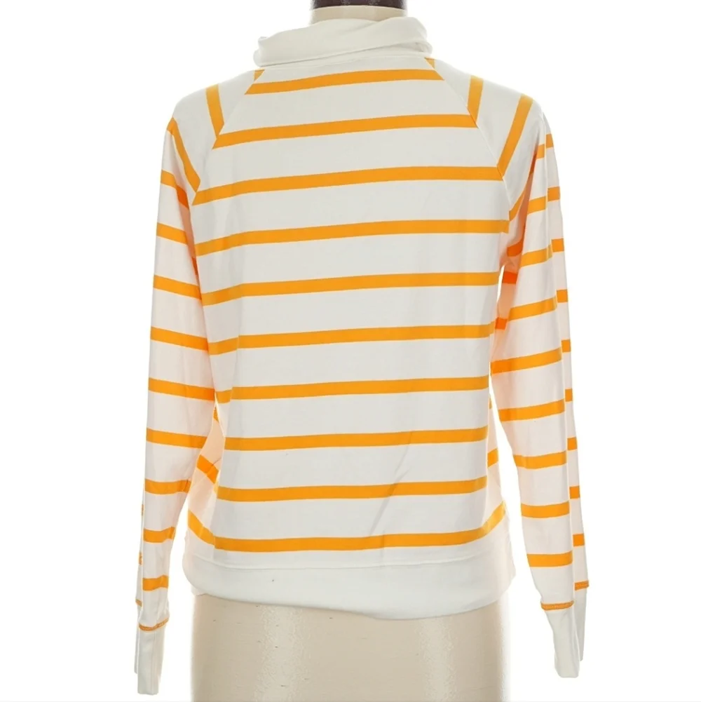 J. Crew Yellow Striped Crew Pullover Sweater - Picture 2 of 2
